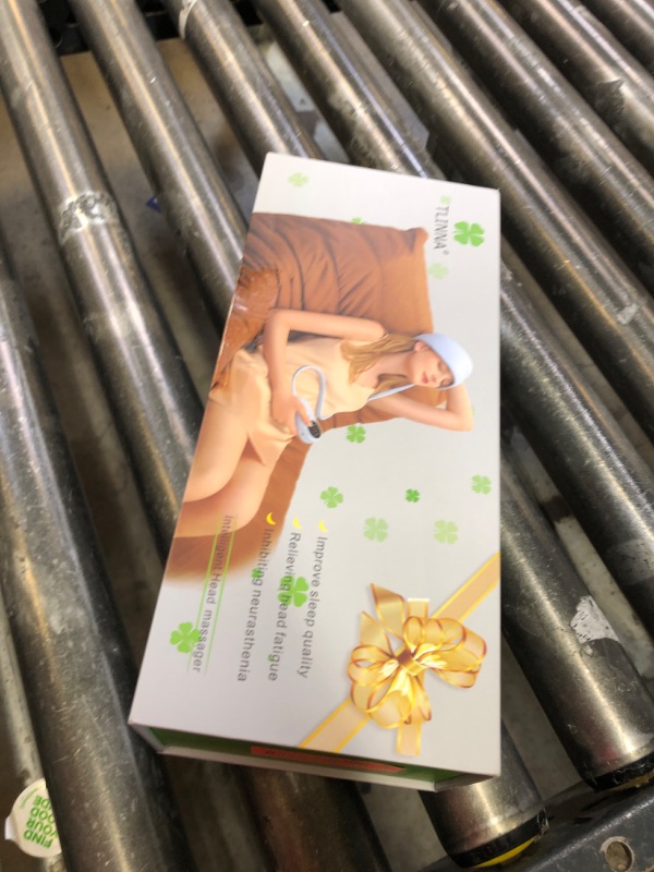 Photo 1 of TLINNA Head Massager,Scalp Massager,Relief Headaches,Fatigue,Stress,Sleep aid,Hangover with Airbag Kneading,Constant Temperature Hot Compress for Head