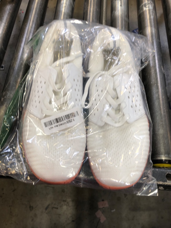 Photo 1 of WHITIN Men's Trail Running Shoes Minimalist Barefoot 5 Five Fingers Wide Width Size 11 Toe Box Gym Workout Fitness Low Zero Drop Male Sneakers Treadmill Free Athletic Ultra White Gum 44