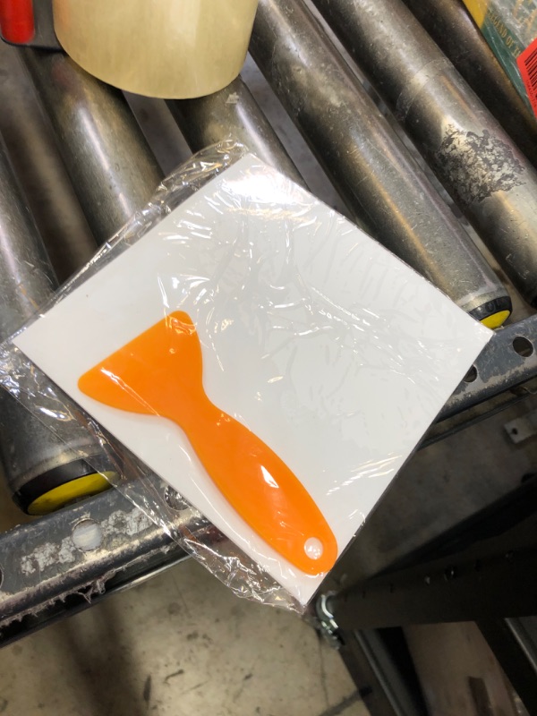 Photo 1 of Car Window Clings, Car Windshield Sticker Applicator Windshield Sticker Cling Film Clear Window Static Cling Film Decals for Cars Parking Permit Inspection Sticker Holder 6PCS 6.3''×6.3'' Static Film