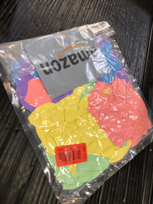 Photo 1 of Bezente Pastel Balloons Latex Party Balloons, 100 Pack 12 inch Round Helium Multicolor Macaron Balloons for Birthday Rainbow Party Baby Shower Wedding Decorations