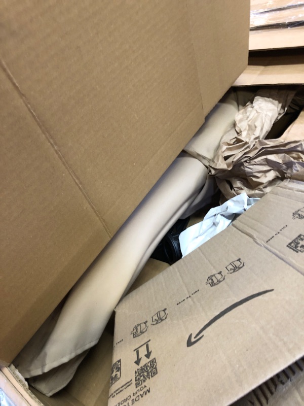 Photo 1 of Yaheetech 6.5x10FT Rectangular Patio Umbrella Solar Powered Outdoor Table Market Umbrella with LED Lights & Push Button Tilt & Easy Crank for Garden/Lawn/Beach/Pool/Deck Tan