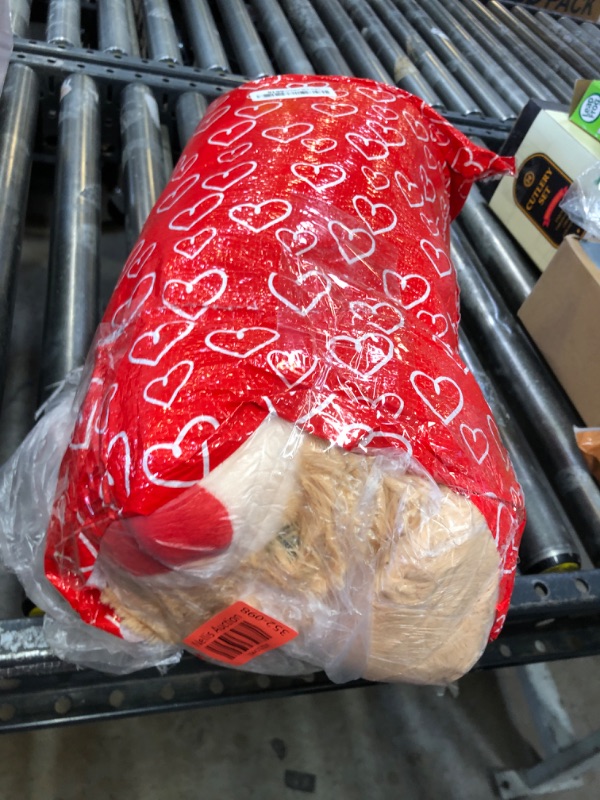 Photo 1 of MaoGoLan Giant Teddy Bear 35" Stuffed Animal - Red Heart Footprints Big Teddy Bear Plush for Valentines Gift,Anniversary,Long Distance