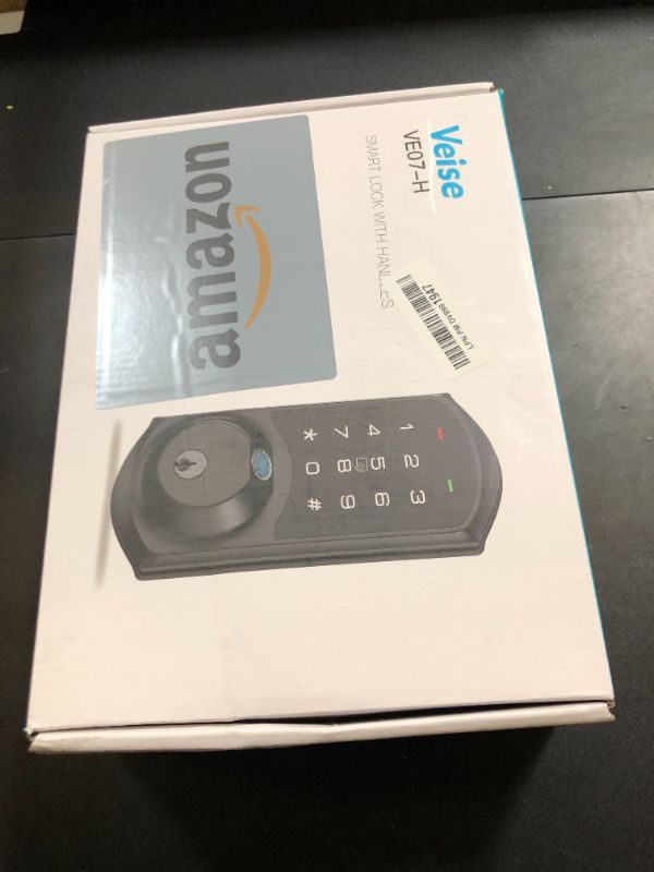 Photo 1 of Veise Fingerprint Smart Locks for Front Door with Handle Set, App Control, Keyless Entry Keypad Deadbolt, Digital Electronic Touchscreen, Easy Install, Auto Lock, Matte Black