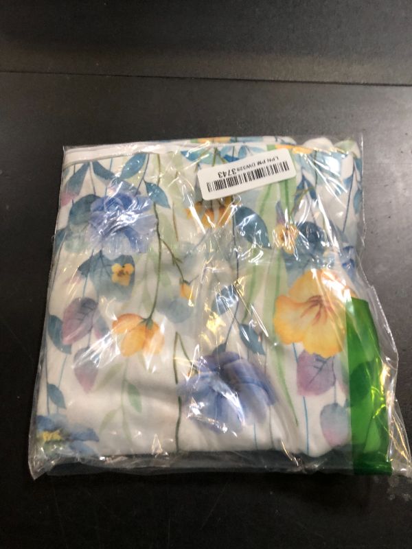 Photo 1 of Imiss Summer Blue Poppy Flowers Throw Pillow Covers 16 X 16 Inch Blue Yellow Flowers Pillow Case Set of 2 Spring Seasonal Square Cushion Case for Couch Bedroom Outdoor Decor