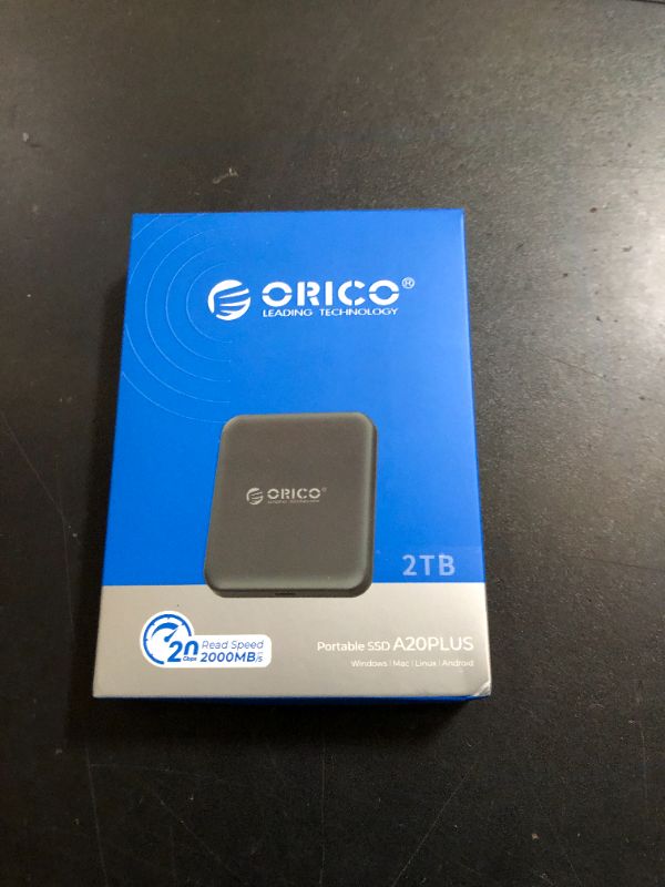 Photo 1 of ORICO 2 TB Magnetic External SSD, 4K ProRes HDR Record and Store, USB3.1 Gen2(1000MB/s), USB3.2 Gen2*2(2000MB/s), Portable Solid State Drive, Compatible with USB-C Smartphone, Computer - A20PLUS
