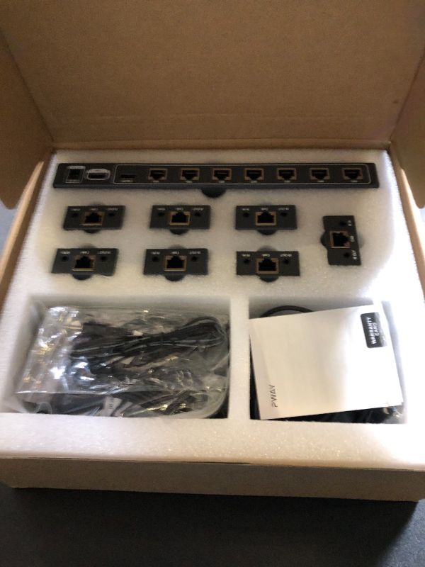 Photo 1 of 1080p 1x7 7 Port HDMI Extender Splitter Over CAT6/CAT6a/CAT7 Ethernet Cable with an HDMI Loop out & Bi-Directional IR Remote Control &EDID Management(1 in 7 Out) –Up to 50m (165ft) at 1080p 60Hz