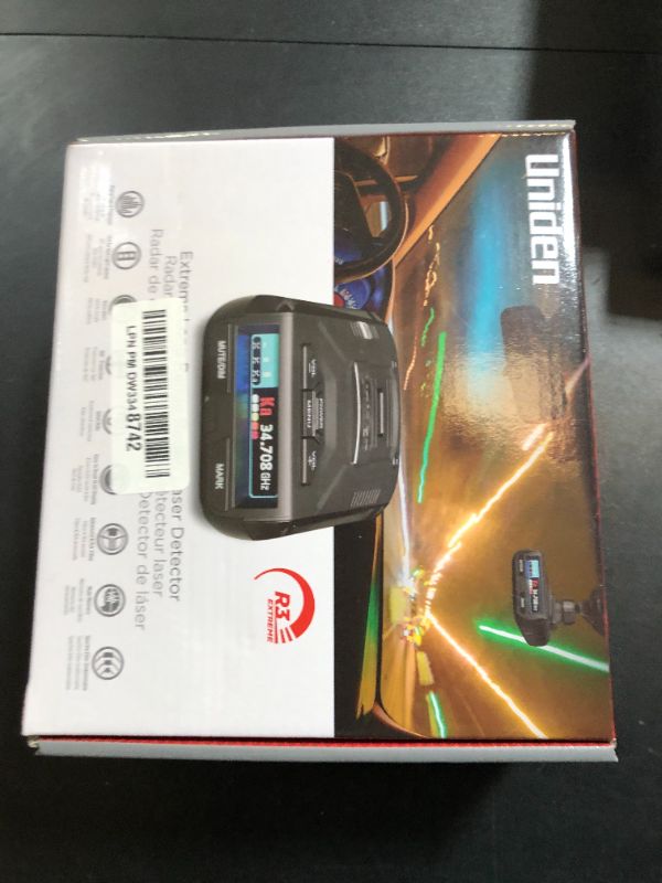 Photo 1 of Uniden R3 EXTREME LONG RANGE Laser/Radar Detector, Record Shattering Performance, Built-in GPS w/ Mute Memory, Voice Alerts, Red Light & Speed Camera Alerts, Multi-Color OLED Display , Black