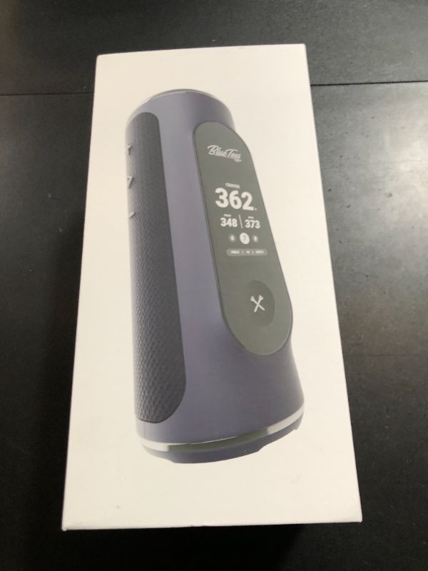Photo 1 of Blue Tees Golf Player+ GPS Speaker with Touch Screen Display, 10+ Hours Battery, 40,000+ Courses, Visual + Audible Distance, Hazard Distance - IPX7 Waterproof (Navy)