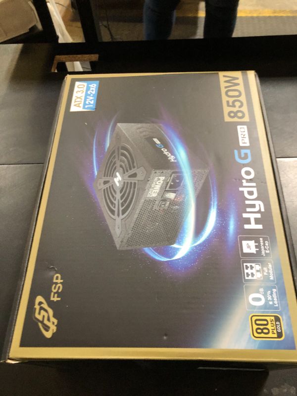 Photo 1 of FSP Hydro G PRO 850W Power Supply, 80 Plus Gold, ATX 3.0/PCIe 5(12V-2X6), Full Modular (HG2-850-G5T)