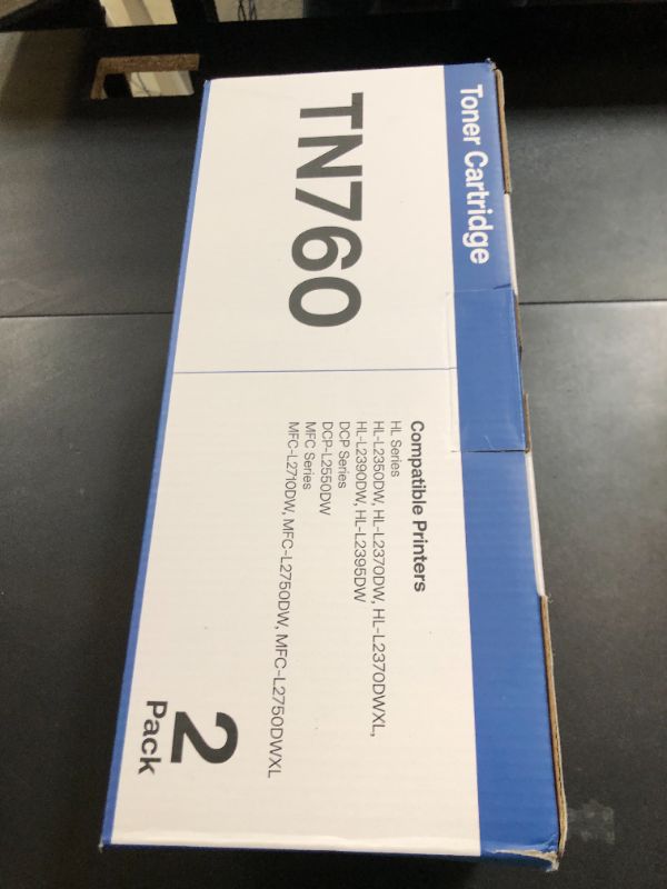 Photo 1 of TN760 Toner Cartridges Replacement for Brother Toner TN-730/TN-760 Compatible HL-L2350DW MFC-L2710DW MFC-L2750DW HL-L2395DW HL-L2370DW DCP-L2550DW HL-L2390DW (Black, 2 Pack)