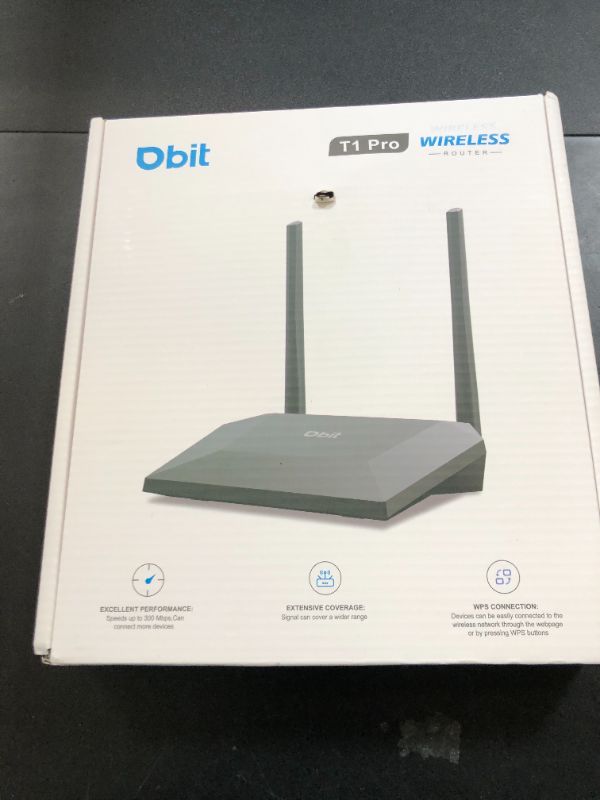 Photo 1 of Dbit N300 Easy Setup Wireless Wi-Fi Router Smart Home Internet Router - 2 x High Power Antennas, Supports Access Point, WISP, Up to 300Mbps (T1 Pro)