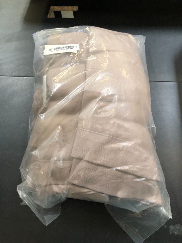 Photo 1 of 120 Inches Extra Long Linen Curtains for Living Room - 2 Panels Back Tab Burlap Farmhouse Drapes Light Filtering Semi Privacy Boho Linen Curtains 10 FT Long Floor to Ceiling Patio Sliding Door,Taupe