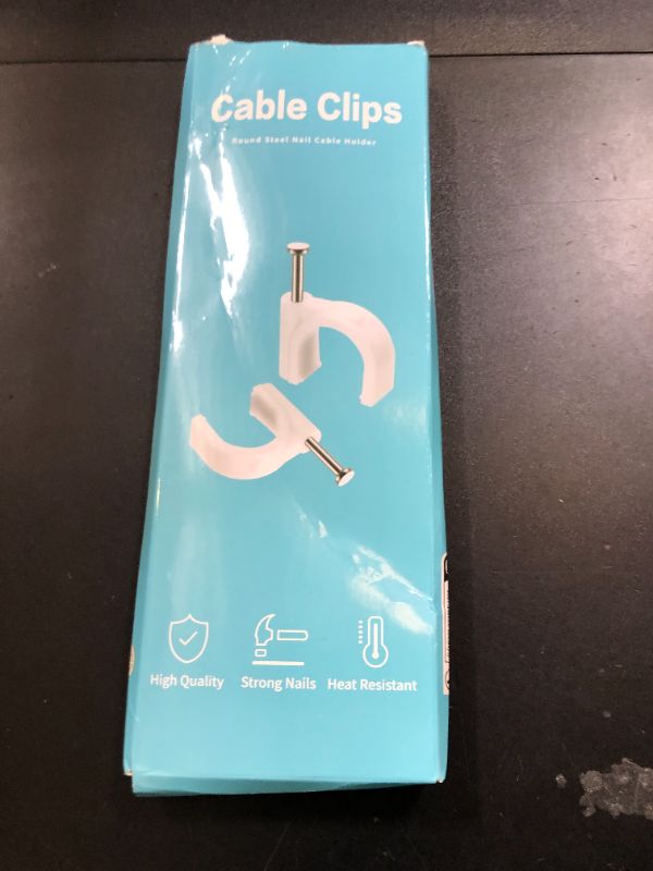 Photo 1 of Abnii Cable Clips, 400 Pcs, 4mm 6mm 8mm 10mm, Wire Wall Clips with Steel Nails, Ethernet Cable Clips, Cable Tacks Coax Cable Clips, RG6 RG59 CAT6 RJ45 Cable Cord Clips, White…