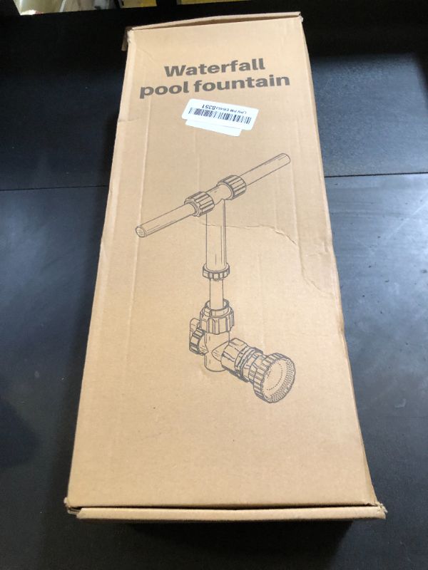 Photo 1 of Pool Fountain for Above Ground Pools, Retractable Height 360° Adjustable Dual High-Pressure Dual Spray Water Fountains, Waterfall Sprinkler Cooler for Above-Ground & In-Ground Pool Accessories, Blue