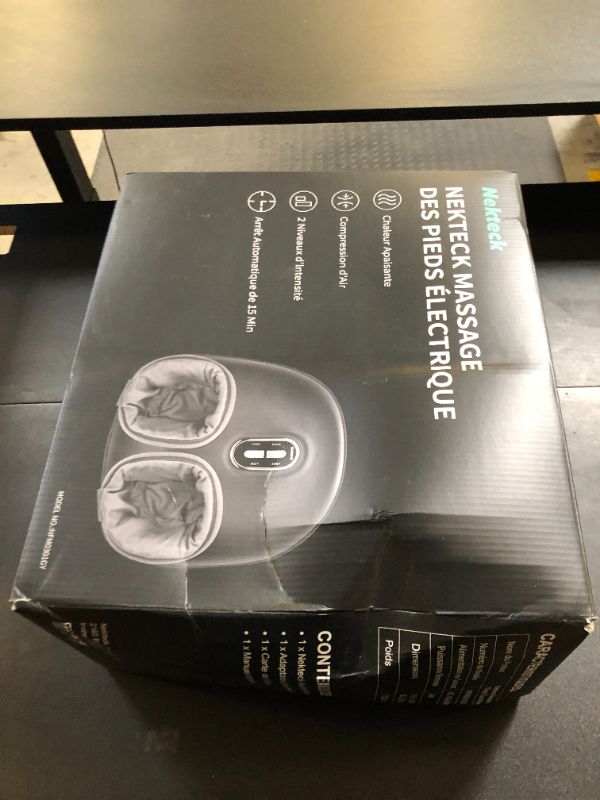Photo 1 of Nekteck Shiatsu Foot Massager Machine with Soothing Heat, Deep Kneading Therapy, Air Compression, Improve Blood Circulation and Foot Wellness,Relax for Home or Office Use(Gray)