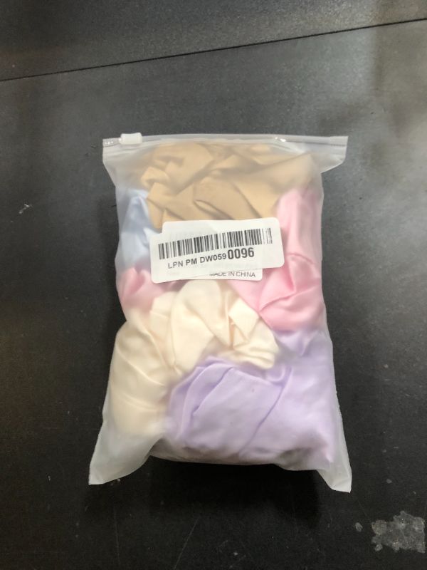 Photo 1 of 12 Pcs Satin Silk Hair Scrunchies Soft Hair Ties Fashion Hair Bands Hair Bow Ropes Hair Elastic Bracelet Ponytail Holders Hair Accessories for Women Girls (Assorted Light color Pair)