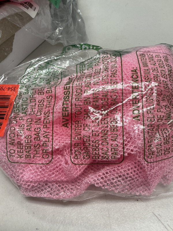 Photo 1 of 2 Pack African Net Sponge, 8 * 25 Inches Bath Sponge, African Exfoliating Net Long, Wash Cloths, Body Scrubber Net for Skin Smoother (Pink)