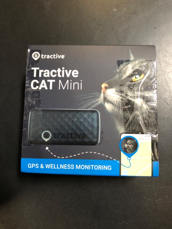 Photo 1 of Tractive GPS Cat Tracker (6.5 lbs+), Real-time Pet Location Tracker, Health & Wellness Alerts, Battery Life Up to 7 Days, Breakaway Cat Collar Included (Dark Blue)