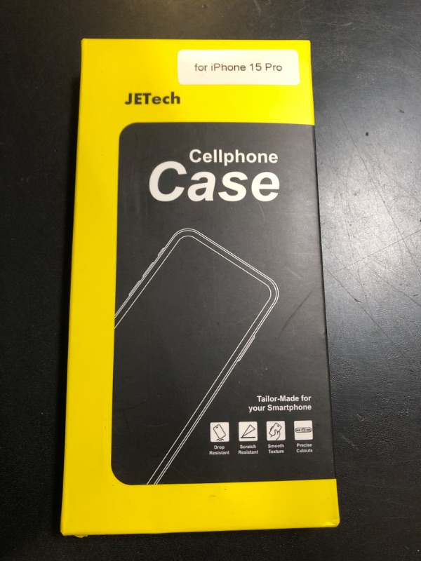 Photo 1 of JETech Silicone Case for iPhone 15 Pro 6.1-Inch, Silky-Soft Touch Full-Body Protective Phone Case, Shockproof Cover (Black)