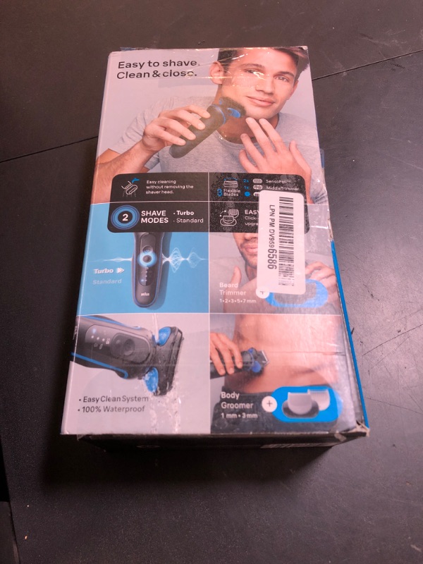 Photo 1 of Braun Electric Shaver for Men, Series 5 5150cs, Wet & Dry Shave, Turbo Shaving Mode, Foil Shaver, with Beard Trimmer, Body Groomer and Charging Stand, Blue