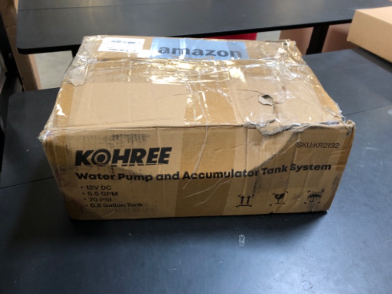Photo 1 of Kohree RV Water Pump 12V DC 5.5GPM 55PSI and 0.75L 125PSI Pre-Pressurized Accumulator Tank, Quiet RV Water Pump and Accumulator Tank System for RV Camping, Boat, Kitchen, Bathroom