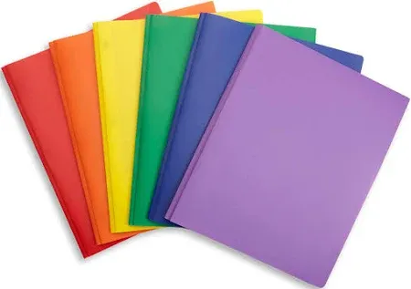 Photo 1 of Two pockect folders red 2, orange 2, yellow 2, green 2, and blue 2