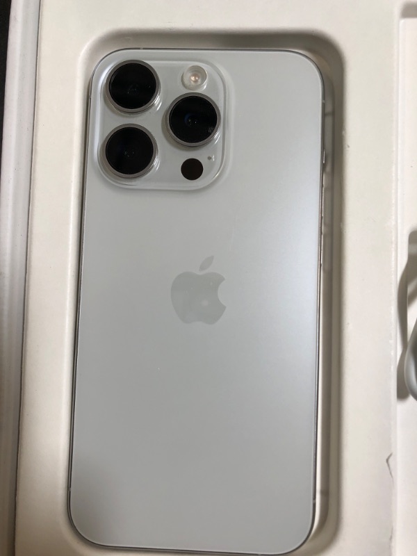Photo 1 of Apple iPhone 15 Pro, US Version, 128GB, White Titanium - Unlocked (Renewed Premium)