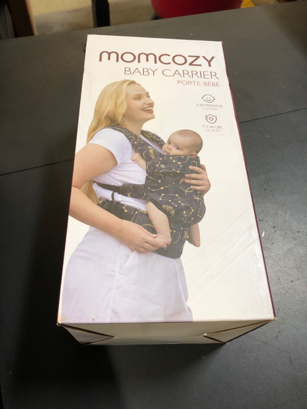 Photo 1 of Momcozy Baby Carrier - Ergonomic, Cozy and Lightweight Carrier for 7-44lbs, Effortless to Put On, Ideal for Hands-Free Parenting, Enhanced Lumbar Support, Purehug for Infant to Toddler, Black