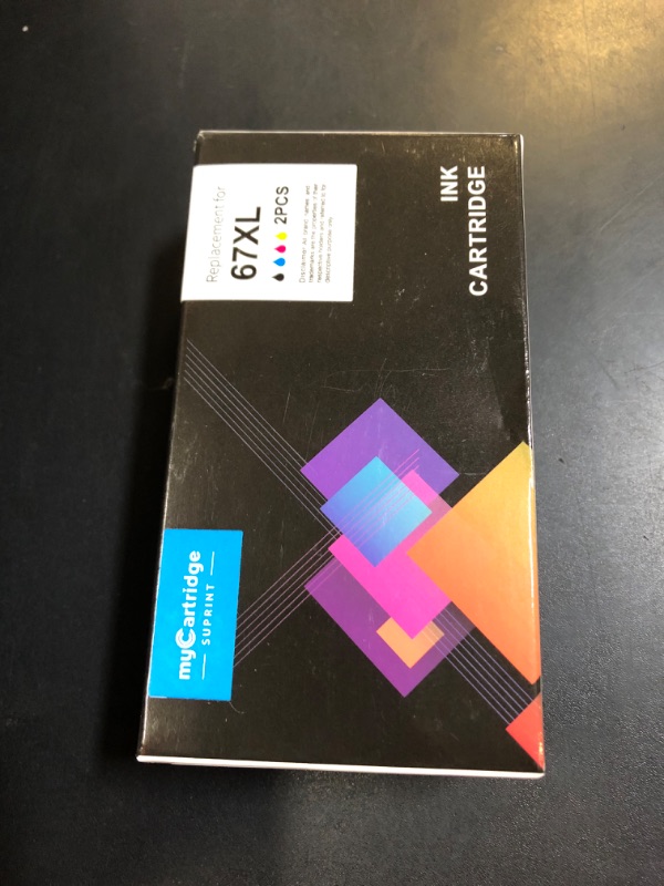 Photo 1 of 67XL HP Printer Ink for HP Ink 67 Replacement for HP 67 Ink Cartridges Black/Color Combo Pack HP67 DeskJet 2755e 2855e 2700 4255e 4155e 2800e 2700e 2700e Envy 6055e 6000 6455e Printer Ink HP 67