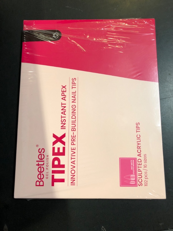 Photo 1 of Beetles Tipex Instant Apex Nail Tips, 192Pcs Medium Stiletto Acrylic Nails Pre-Building Pre-Etched Thicker Gel Nail Tips - 16 Sizes Strong Full Cover for Women