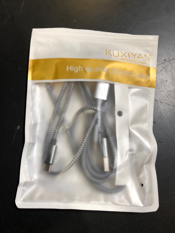 Photo 1 of USB Type C Cable,(2-Pack 3FT) USB C Charger Cable Car Carplay Cable Nylon Braided Fast Charging Sync Cord Compatible iPhone 16/15 Pro Max Samsung Galaxy S10 S9 S8 Plus,Note 9 8,Google Pixel 2 XL(Gray)