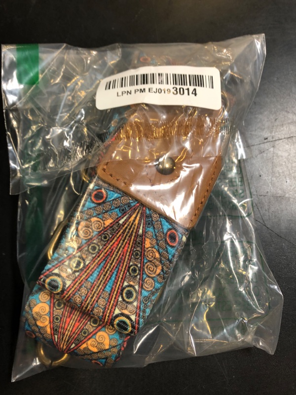 Photo 1 of Purse Strap, 2"Crazy Horse Cowhide Head Wide Shoulder Strap Adjustable Replacement,Retro Jacquard Embroidery Multi-pattern Crossbody Bag Straps for Handbag,Crossbody Bags(Green Jacquard)