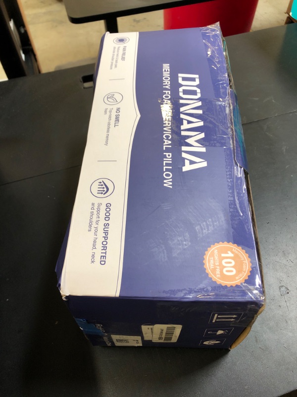 Photo 1 of DONAMA Cervical Pillow for Neck and Shoulder,Contour Memory Foam Pillow,Ergonomic Neck Support Pillow for Side Back Stomach Sleepers with Pillowcase