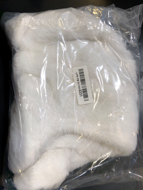 Photo 1 of Peicees Winter Hats for Men Womens Fur Hats Russian Ushanka Trapper Hat with Ear Flaps Warmer for Adult Boys Girls White