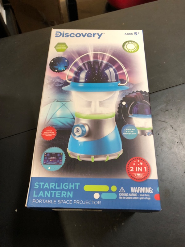 Photo 1 of Discovery Kids LED Starlight Lantern [Amazon Exclusive] 2-in-1 Hanging Lantern & Star Constellation Projector with Guide, Easy to Use for Children, Battery Operated, Educational Camping Toy