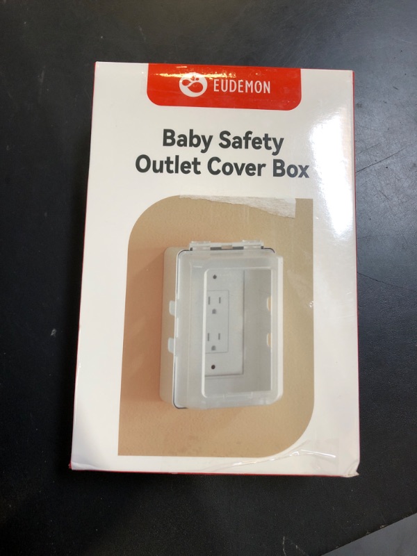Photo 1 of EUDEMON 1 Pack Updated Baby Safety Electrical Outlet Cover Box Childproof Plug Cover - More Space for Large Plugs Easy to Install & Use (White)