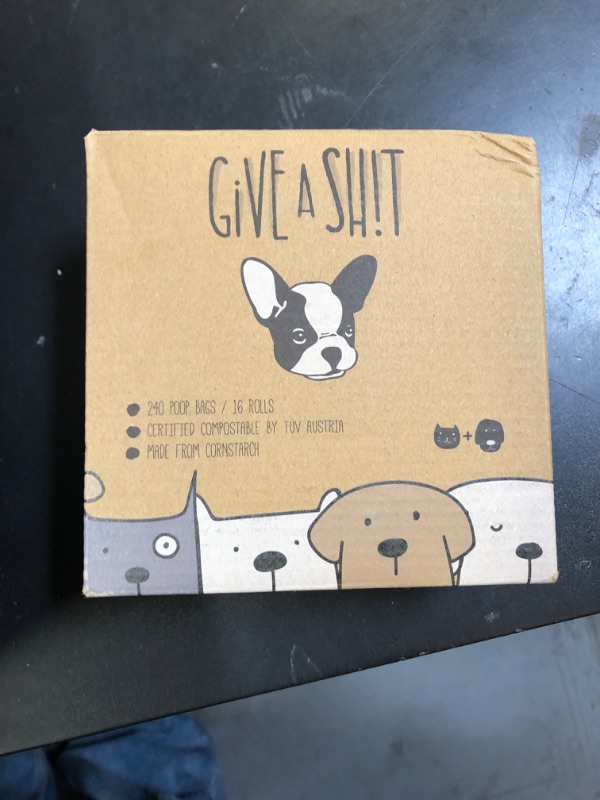 Photo 1 of 100% Certified Home Compostable Dog Poop Bags - 10% to Charity - ASTM D6400 & EN 13432 Compliant - 240 x Plant Based Compostable Poop Bags (16 Rolls)