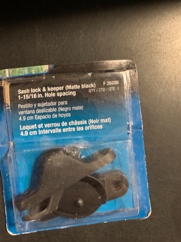 Photo 1 of Prime-Line F 26208 Diecast Cam Action Window Sash Lock with Alignment Lugs, Mounting Holes 1-3/4 in. on Center, Matte Black (Single Pack)
