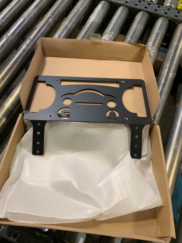 Photo 1 of Model Y No Drill Front License Plate Bracket Fit for Tesla Model Y 2019-2024 Tesla Model Y Acessories No Adhesives License Plate Holder Front License Plate Mount Front Bumper License Plate Frame