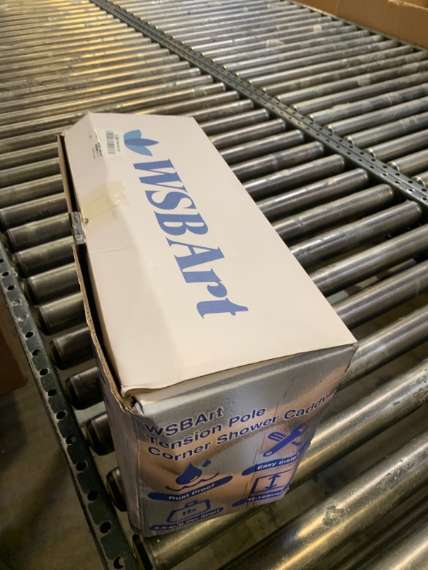 Photo 1 of WSBArt Rustproof Shower Caddy Tension Pole Corner Shower Caddy Organizer 4 Tier Adjustable Shelves with Tension Pole and Large Capacity for Bathtub Shampoo Accessories Storage Rack 38.8-122.7inch