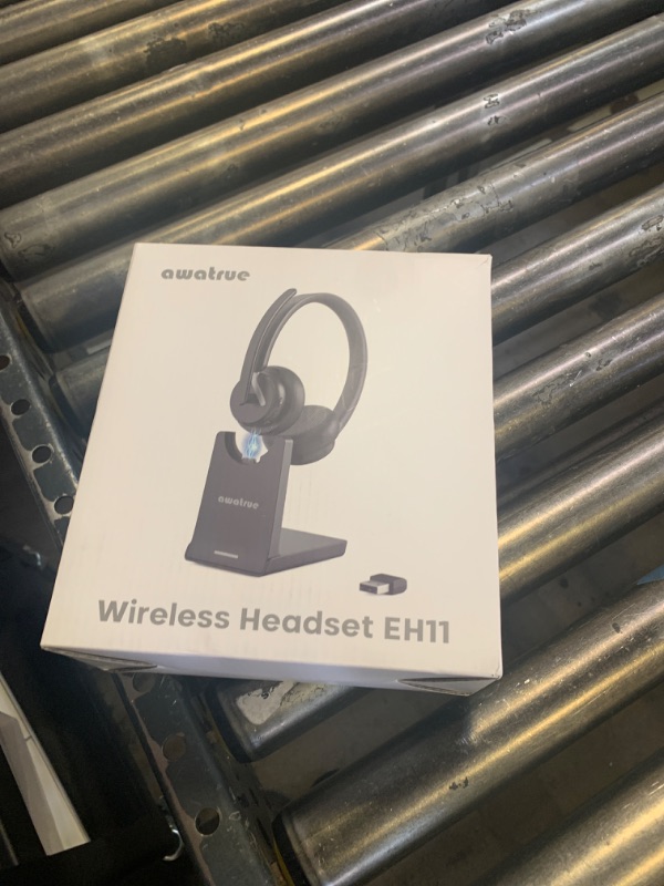 Photo 1 of Wireless Headset with Mic for Work, Bluetooth 5.3 Headset with AI Noise Cancelling Microphone & Call Reminder, Wireless Headphone with Voice Assistant for PC/Computer/Remote Work/Call Center/Zoom