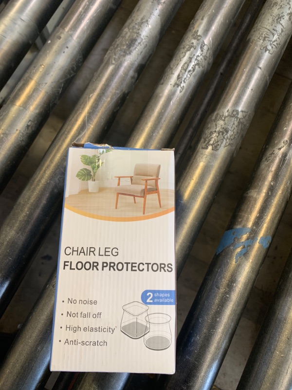 Photo 1 of 24 Pcs Chair Leg Floor Protectors Square, Silicone Felt Furniture Leg Pads Caps Covers for Hardwood Floors (Fit:1-1/16" to 1-5/8")