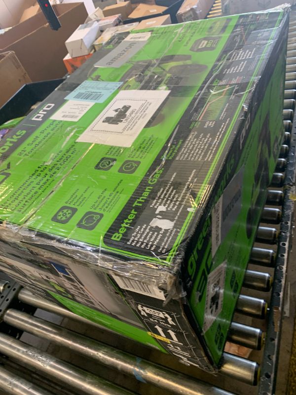 Photo 1 of Greenworks 80V 21" Brushless Cordless (Self-Propelled) Lawn Mower (75+ Compatible Tools), 4.0Ah Battery and 60 Minute Rapid Charger Included