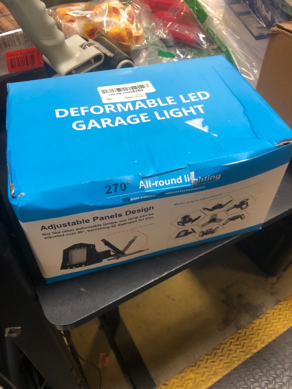 Photo 1 of ANYPOWK LED Garage Lights - 6000 Lumen 6500K Daylight 60W, Three Leaf Led Garage Ceiling Lights, Pack of 2