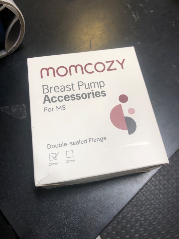 Photo 1 of Momcozy Double-Sealed Flange 24mm Compatible with Momcozy M5 Breast Pump. Original M5 Breast Pump Replacement Accessories, 1PC (24mm)