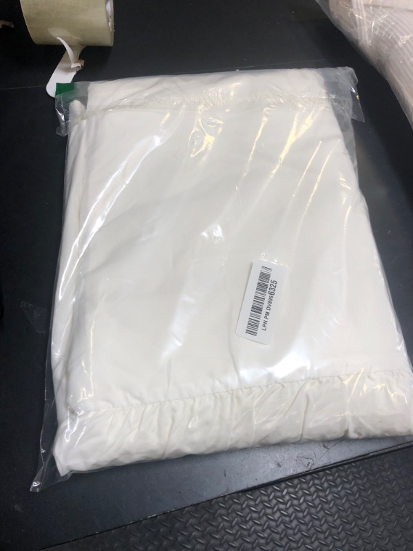 Photo 1 of Ivory Bed Skirt King Size Ruffled Bed Skirt with Split Corners, King Bed Skirt 12 Inch Drop, King Size Bed Skirt Ivory for Ruffled Bed Skirt with Split Corners, Bed Skirt King Size