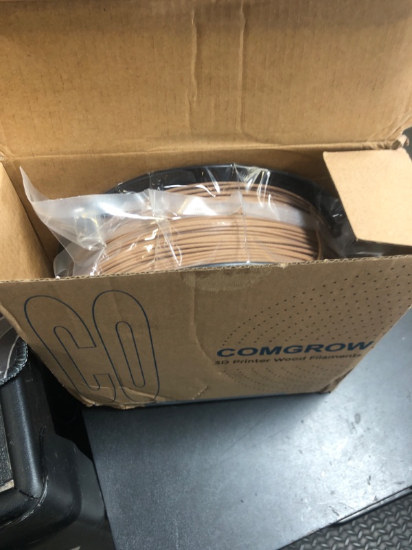 Photo 1 of Comgrow Wood Filament 1.75mm, 3D Printing Filament, Wood Textured Filament Fit Most 3D Printers, Support Max. 300mm/s Printing Speed Dimensional Accuracy +/- 0.02mm Filament Light Brown 1KG (2.2lbs)