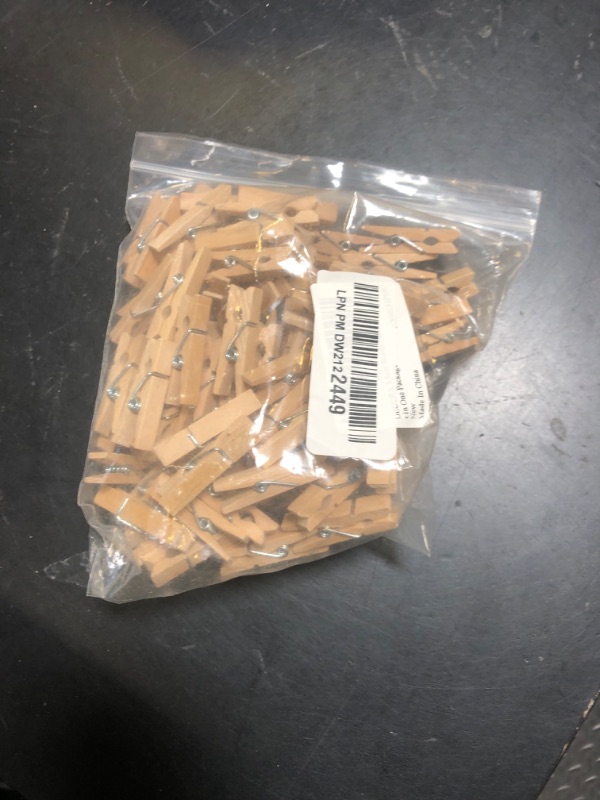 Photo 1 of DECORA 3.5cm Sturdy Natural Wooden Mini Clothespin 100 Pieces in One Package