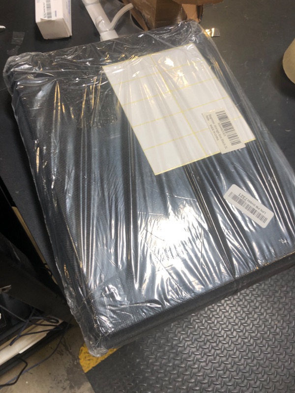 Photo 1 of Large 17" 42 Quarts Collapsible Stackable Storage Bins with Lids [3-Pack] Foldable Fabric Linen Storage Boxes Cube, Closet Organizer Baskets with Label (16.7 x 12 x 12, Black)