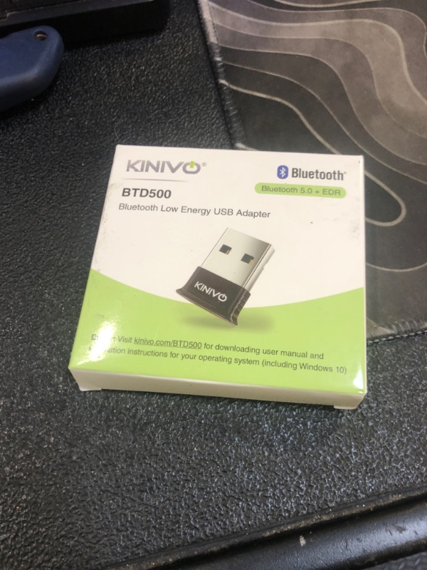 Photo 1 of Kinivo USB Bluetooth Adapter for PC BTD500 (BT 5.0, Wireless Dongle Receiver for Windows 11/10/8.1/8) - Compatible with Laptops, Headsets, Speaker, Mouse, Keyboard, Printers